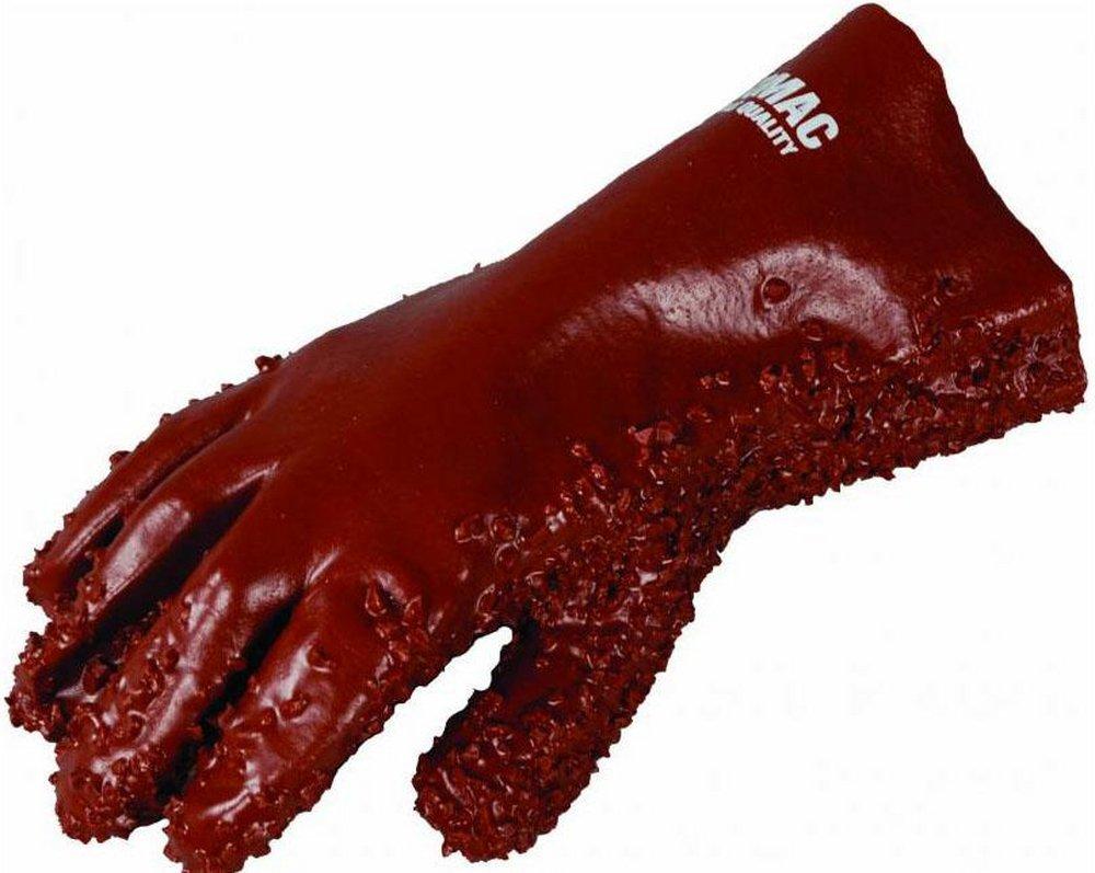 PVC Coat Chip Surface Glove in Red