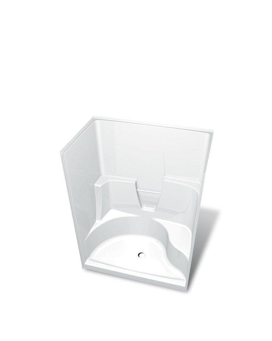 60 x 36 x 76-1/2 in. Alcove Shower Unit in White