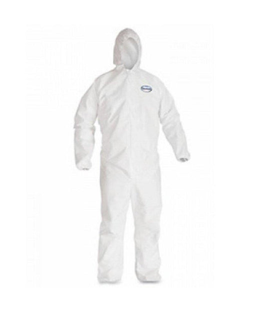 KleenGuard™ A40 Liquid & Particle Protection Coveralls, Zipper Front, Elastic Wrists, Ankles & Hood, White, 2XL (Case of 25)
