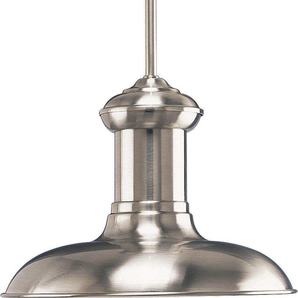 Progress Lighting Brookside 61-7/8 in. 150 W 1-Light Medium Pendant in Brushed Nickel