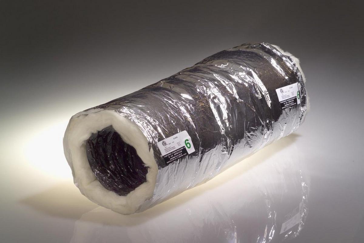 Quietflex Manufacturing Series 80 8 in. x 25 ft. Silver R6 Flexible Air Duct - Bagged