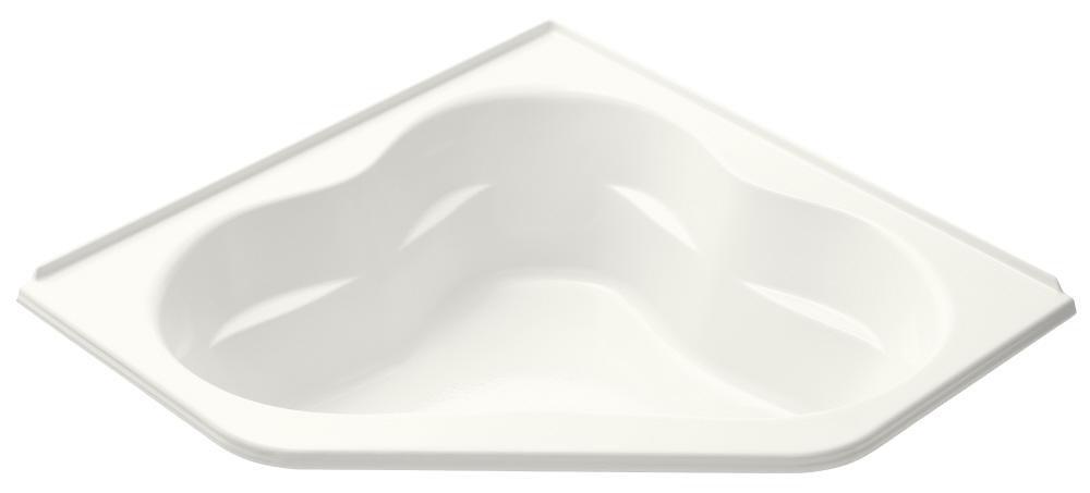 KOHLER Tercet® 60 x 60 in. Corner Bathtub Center Drain in White
