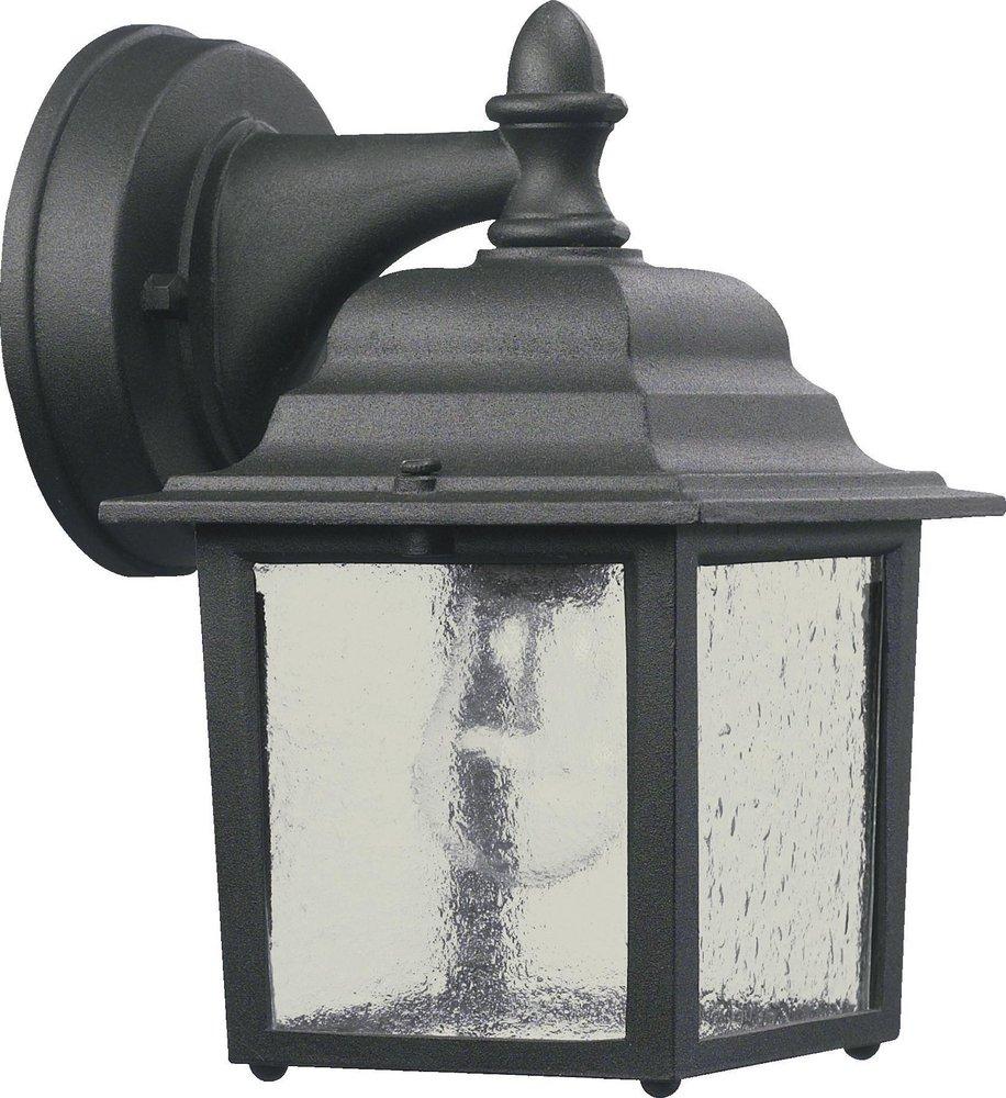 1-Light Box Wall Sconce in Black
