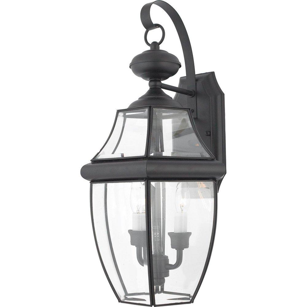 Quoizel Newbury 11 in. 60 W 2-Light Candelabra Lantern in Mystic Black