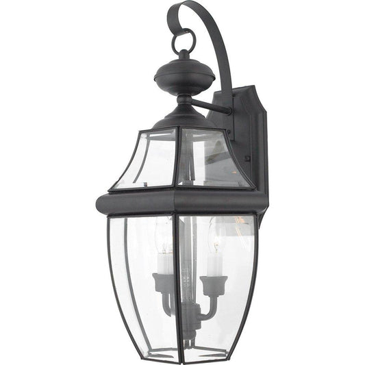 Quoizel Newbury 11 in. 60 W 2-Light Candelabra Lantern in Mystic Black