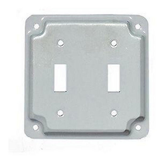 4 in. Steel 2-Toggle Switch Cover