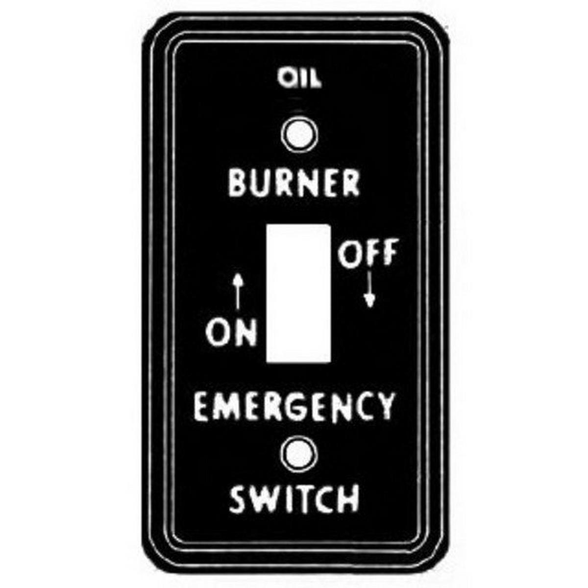 1-Gang Steel Oil Burner Switch Box Cover