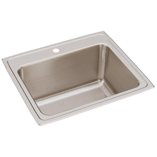Elkay Lustertone® 25 in. Drop-in Stainless Steel Single Bowl Kitchen Sink in Lustrous Satin
