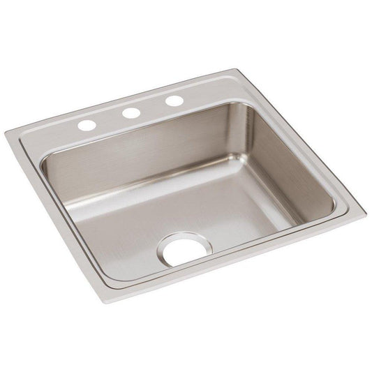 Elkay Lustertone® 22 in. Drop-in Stainless Steel Single Bowl Kitchen Sink in Lustrous Satin