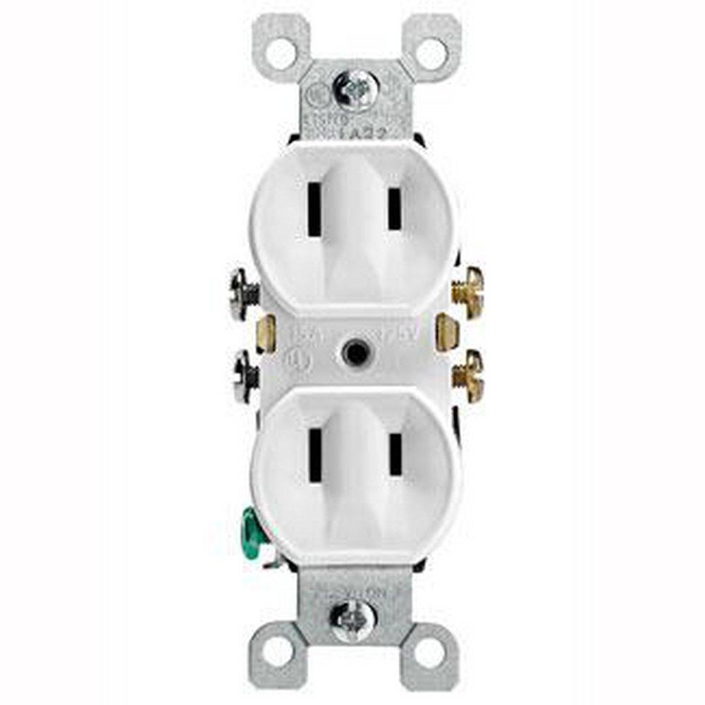 15A 125V Duplex Receptacle in White