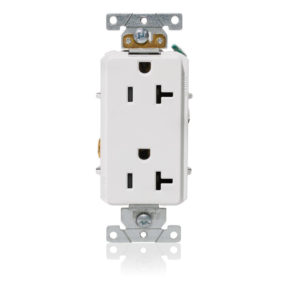 20A 125V Duplex Receptacle in White