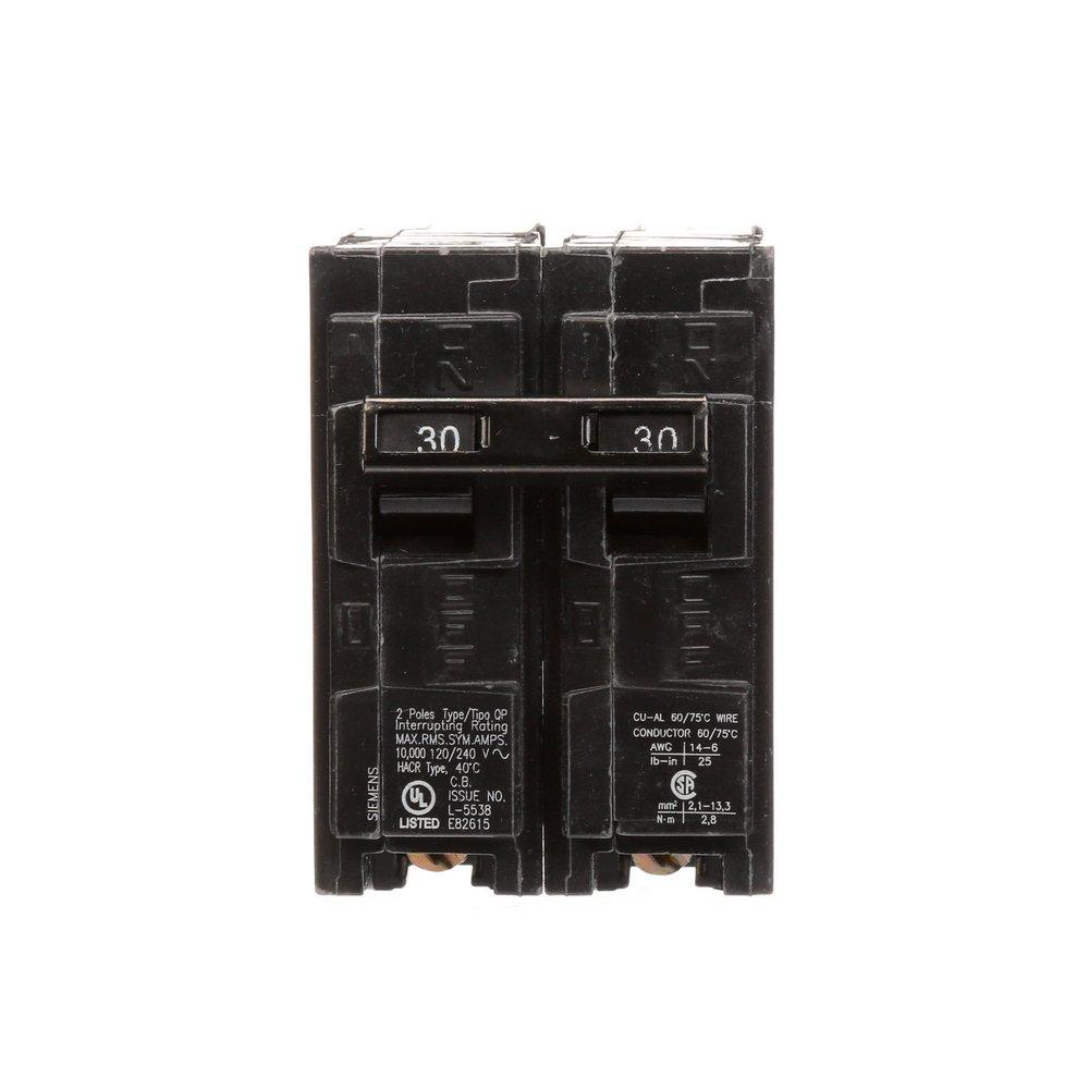 30 Amp 120 V 2-Pole Plug Inch Breaker