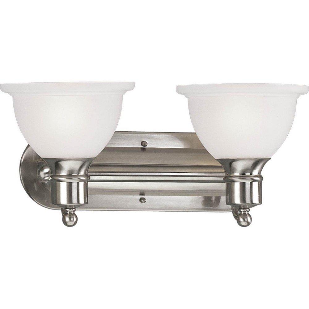 Progress Lighting Madison 75W 2-Light Medium Bath Bracket in Brushed Nickel