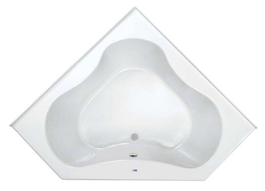 PROFLO® Plus A Series 60 x 60 in. Soaker Corner Bathtub Center Drain with Integral Skirt in White