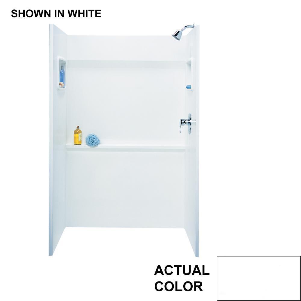 48 x 72 in. Veritek Shower Wall Kit in White