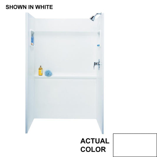 48 x 72 in. Veritek Shower Wall Kit in White