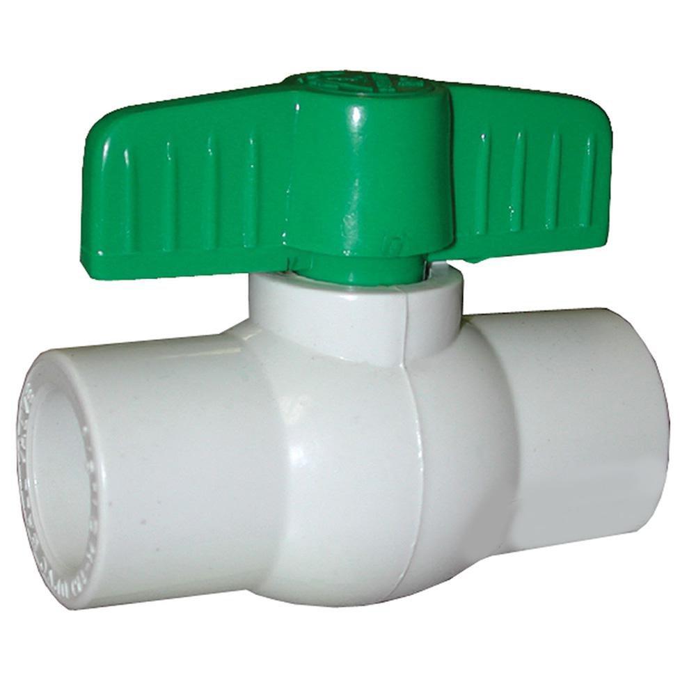Jones Stephens B90 Series 1-1/2 in. Plastic Standard Port Solvent Weld Ball Valve