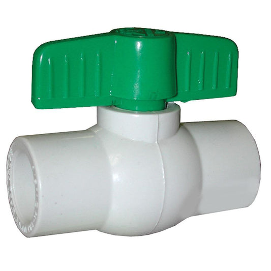 Jones Stephens B90 Series 1-1/2 in. Plastic Standard Port Solvent Weld Ball Valve