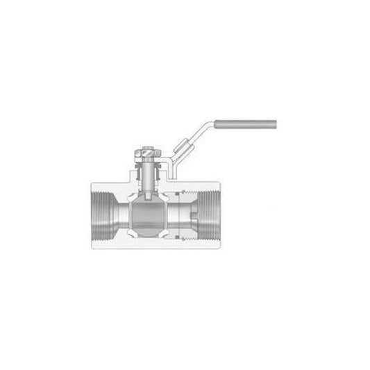 Velan Valve VOP-1000 Series 1/2 in. Stainless Steel Regular Port NPT 1000# Ball Valve