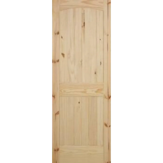 28 in. x 80 in. Cheyenne Knotty Pine Solid Core Interior Door Slab
