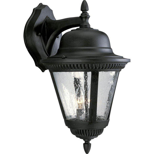 Progress Lighting Westport 19-1/4 in. 60W 2-Light Outdoor Wall Lantern in Black
