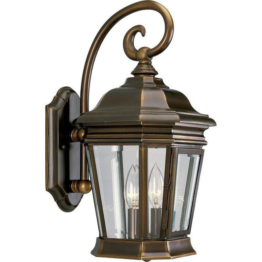 Progress Lighting Crawford 11-1/8 in. 60 W 2-Light Candelabra Wall Lantern in Oil Rubbed Bronze