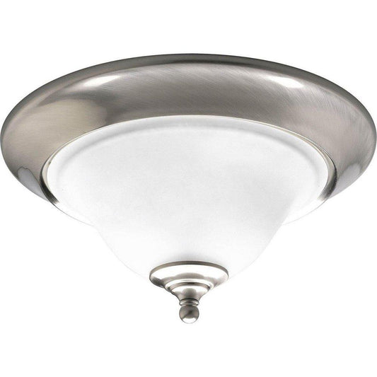 Progress Lighting Trinity 2 Light 60 W Medium Close to Ceiling Light in Brushed Nickel