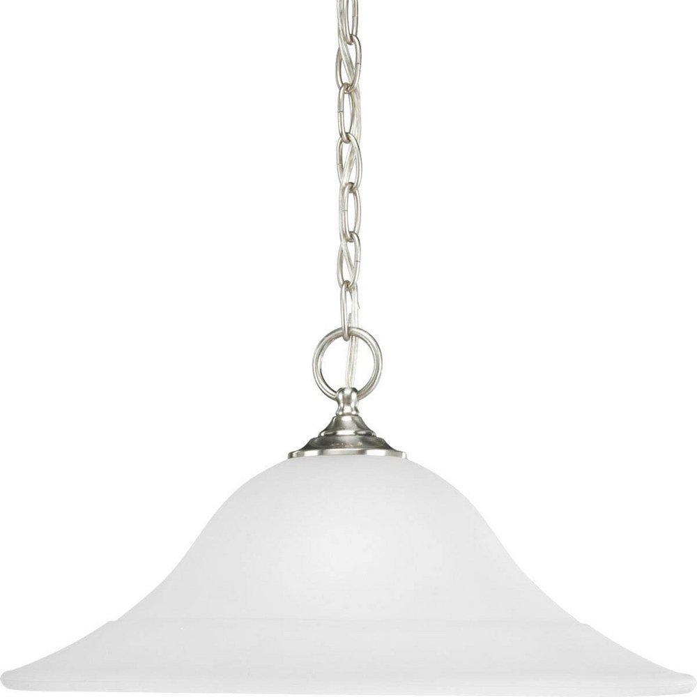 Progress Lighting Trinity 85 in. 150W 1-Light Medium E-26 Incandescent Pendant in Brushed Nickel