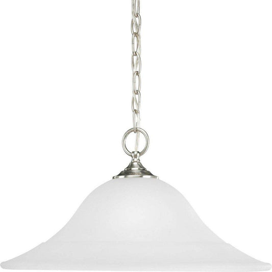 Progress Lighting Trinity 85 in. 150W 1-Light Medium E-26 Incandescent Pendant in Brushed Nickel