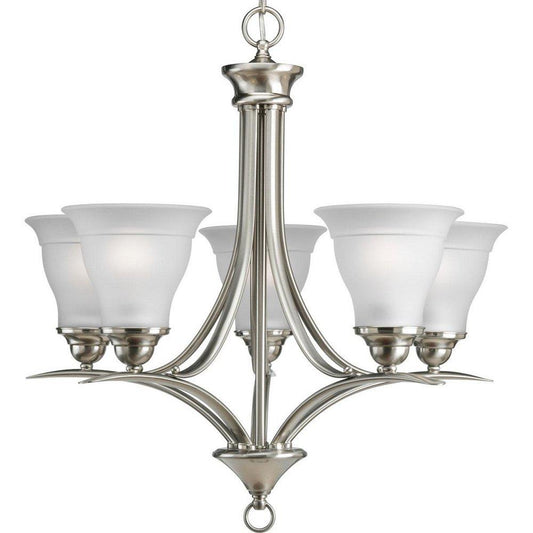 Progress Lighting Trinity 100W 5-Light Medium E-26 Incandescent Chandelier in Brushed Nickel