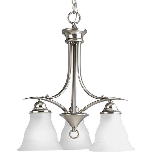 Progress Lighting Trinity 100W 3-Light Medium E-26 Incandescent Chandelier in Brushed Nickel