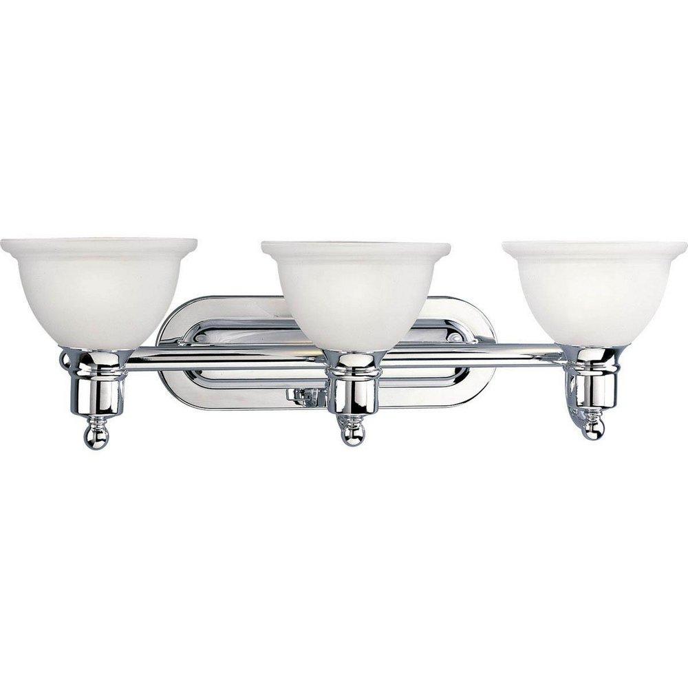 Progress Lighting Madison 27-1/2 in. 100W 3-Light Vanity Fixture in Polished Chrome