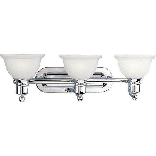 Progress Lighting Madison 27-1/2 in. 100W 3-Light Vanity Fixture in Polished Chrome