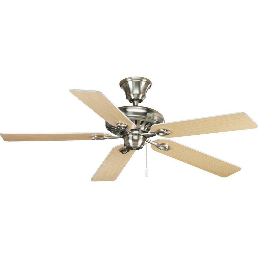Progress Lighting AirPro 52 in. 5-Blade Signature Indoor Ceiling Fan in Brushed Nickel