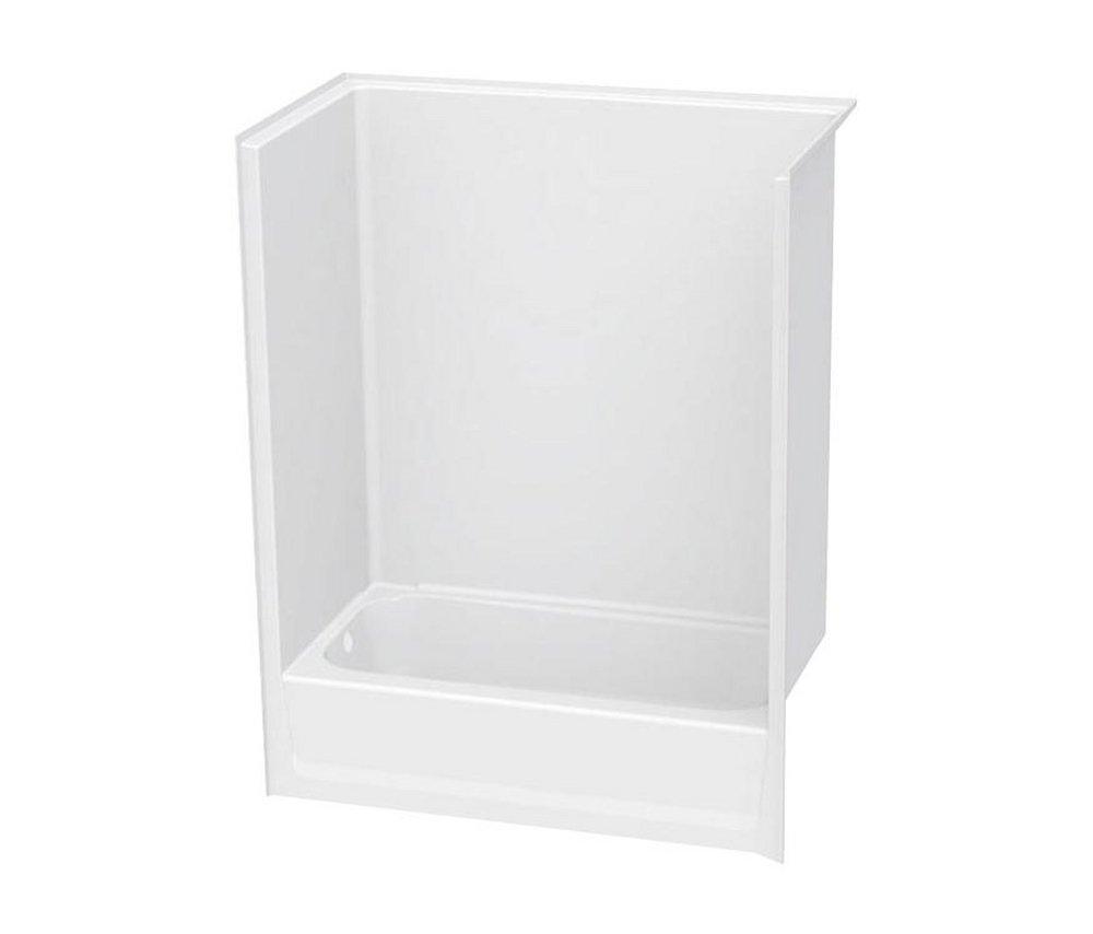 Aquatic Everyday 60 x 32 in. Tub & Shower Unit with Right Drain in White