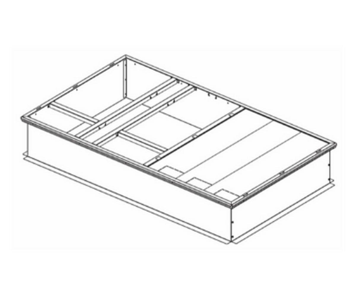 55 x 4-1/2 in. Curb Box Galvanized Steel 18 ga