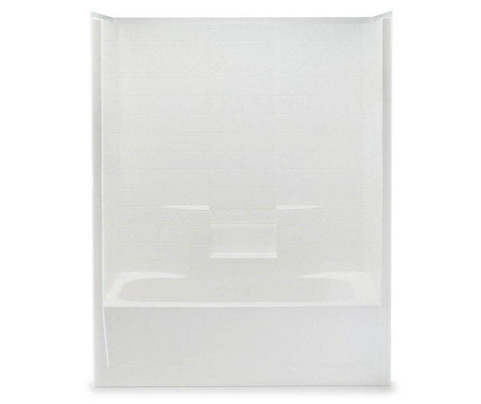 Aquatic Everyday 60 in. x 33-1/4 in. Tub & Shower Unit in White with Left Drain