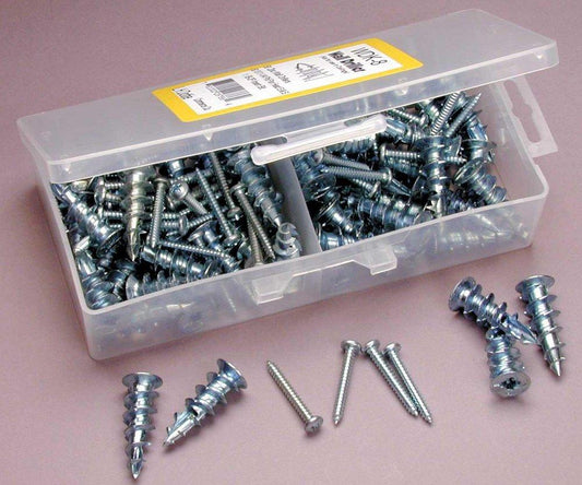 8 in. Zinc Zamac Alloy Phillips and Slotted Anchor Wall Drill Kit (Pack of 50)