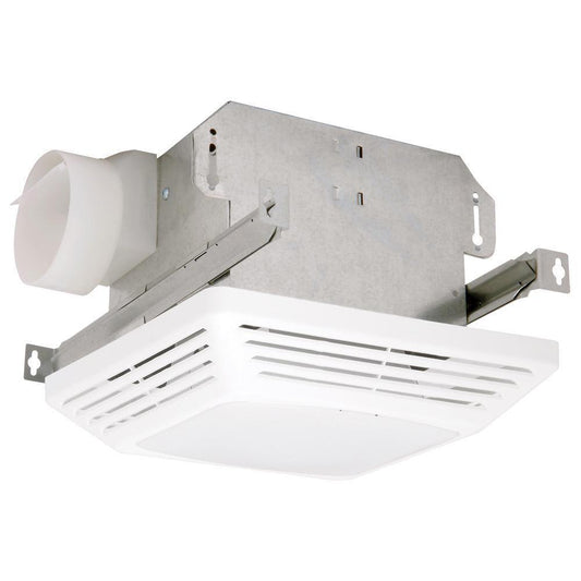 Air King America Inc Economic ASLC Series 70 CFM Ceiling Mount Bathroom Exhaust Fan with LED Light in White - 5.5 Sones