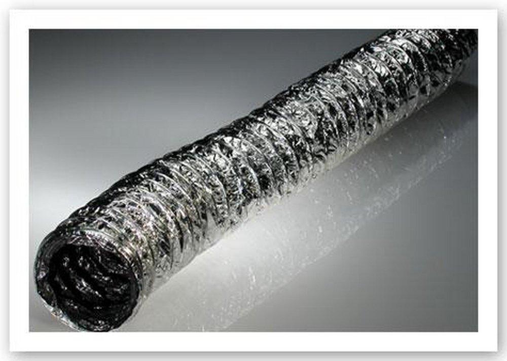 Quietflex Manufacturing Series 06 4 in. x 25 ft. Silver Uninsulated Flexible Air Duct