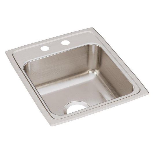 Elkay Lustertone® 17 in. Drop-in Stainless Steel Single Bowl Kitchen Sink in Lustrous Satin
