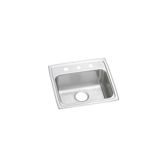 Elkay Lustertone® 19-1/2 in. Drop-in Stainless Steel Single Bowl Kitchen Sink in Lustrous Satin