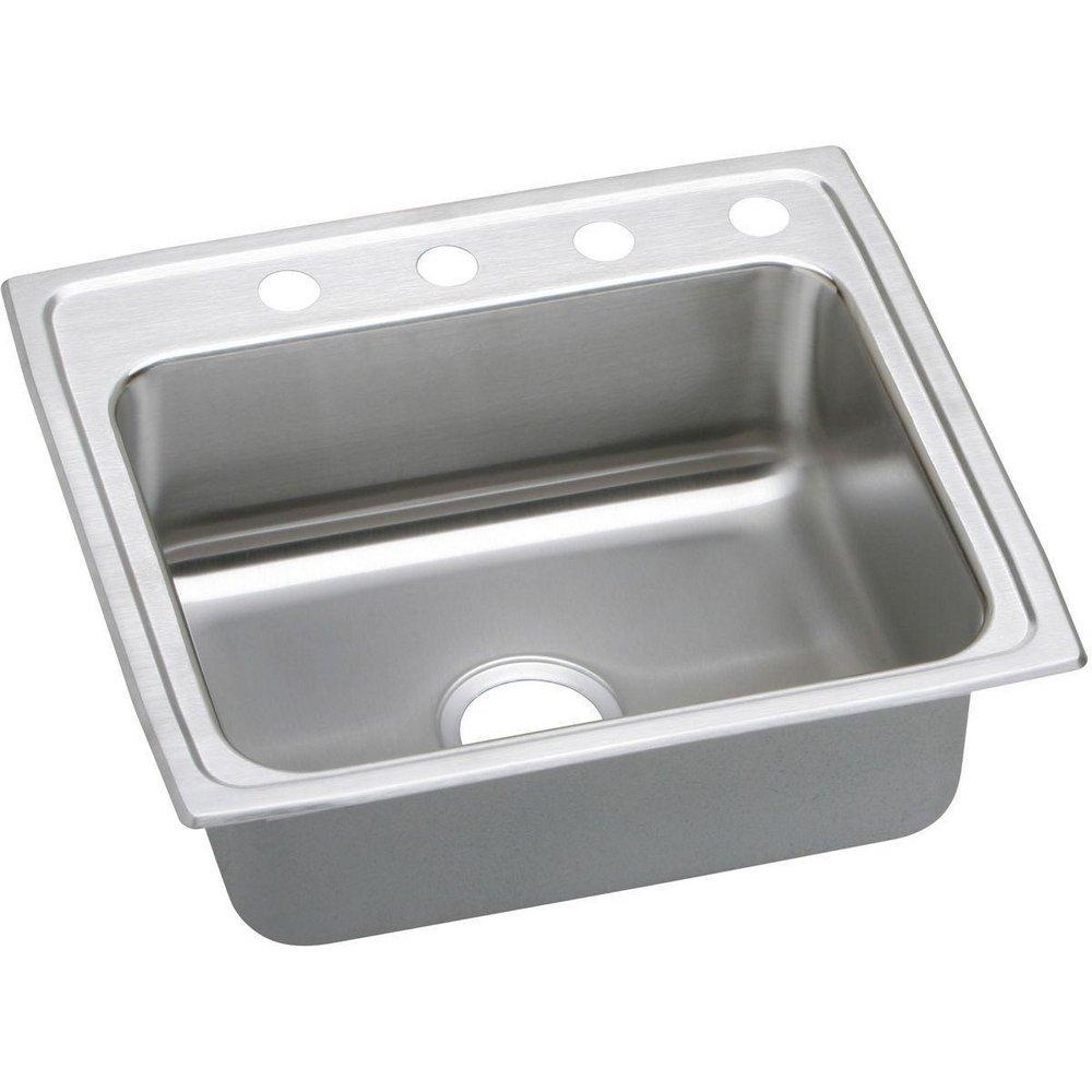 Elkay Gourmet® 33 x 21-1/4 in. 5-Hole Stainless Steel Double Bowl Drop-in Kitchen Sink in Lustrous Satin
