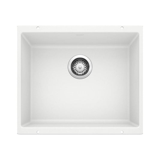 BLANCO Precis 20-7/8 in. Undermount Silgranit Single Bowl Kitchen Sink in White