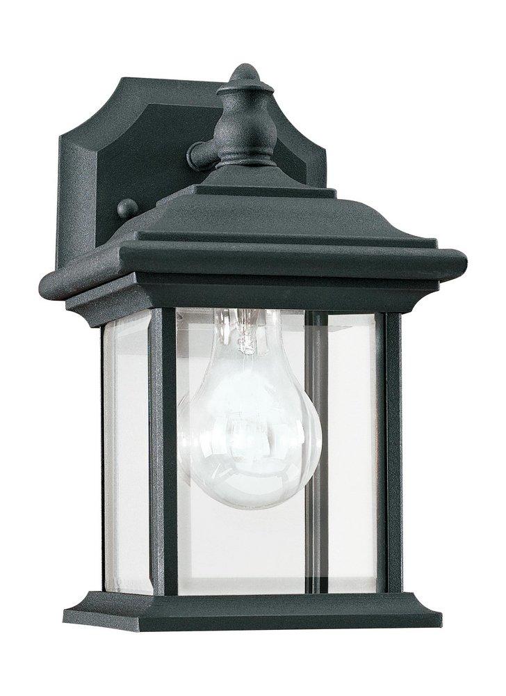 Visual Comfort & Co. Generation Lighting Wynfield 100W 1-Light Medium E-26 Incandescent Outdoor Wall Sconce in Black
