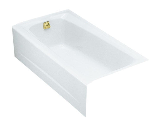 KOHLER Mendota® 60 in. x 32 in. Soaker Alcove Bathtub with Left Drain in White