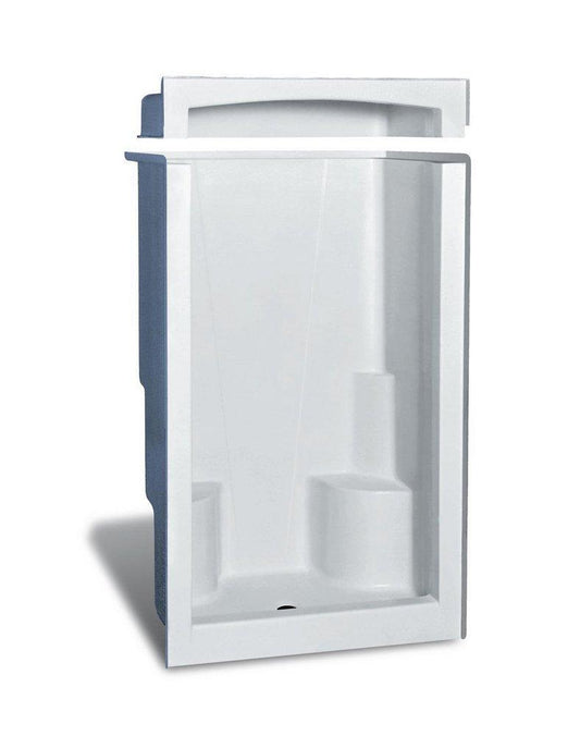 60 x 35-1/2 x 74-1/2 in. Alcove 2-Seat Shower Unit in White
