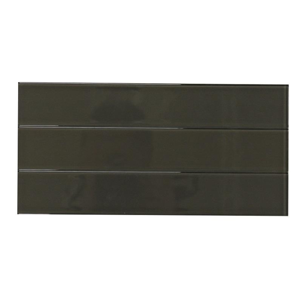 Vetro Midnight Gray Glass Mosaic Backsplash Subway Tile | 2x12 in.