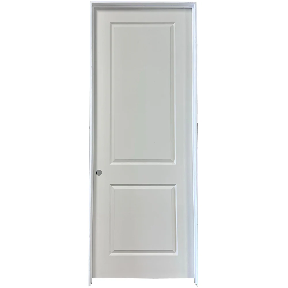 36 in x 96 in White 2-Panel Moulded Smooth Prehung Interior Door