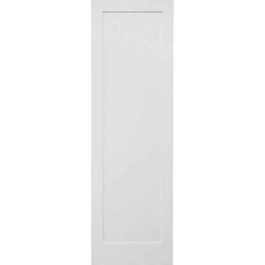 32 in. x 6ft 8in. White Shaker 1-Panel Solid Core Primed MDF Interior Door Slab